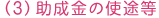（３）助成金の使途等